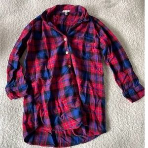 J crew flannel plaid button down M